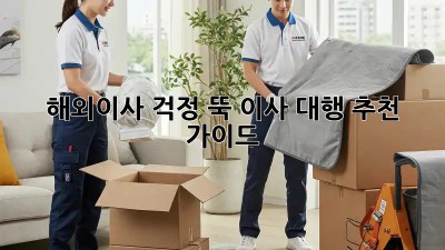 해외이사, 걱정 뚝! 이사 대행 추천 가이드