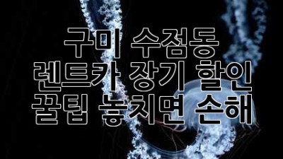 구미 수점동 렌트카 장기 할인 꿀팁! 놓치면 손해 😉